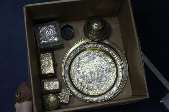 A collection of assorted Cairo ware,